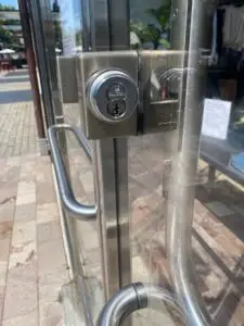 Glass door lock
