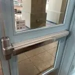 push bar on commercial glass door